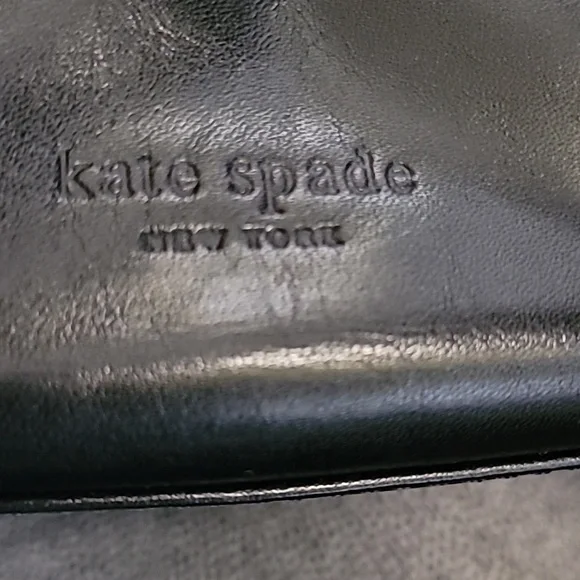Kate Spade Dark Black Ostrich Embossed Bowler Style Bag - Picture 9 of 9